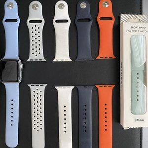 Apple Watch 3 with six watchbands